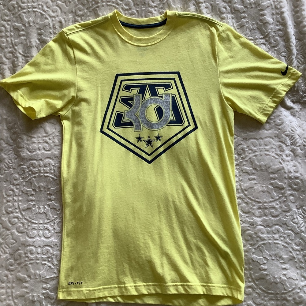 NIKE Kevin Durant KD Basketball DRI-FIT t-shirt, yellow, men’s size small, RARE